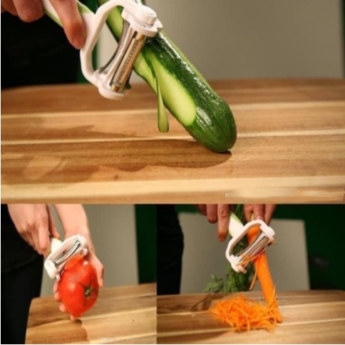 Click N Peel / Pengupas Buah Sayur / Parutan Serbaguna Peeler