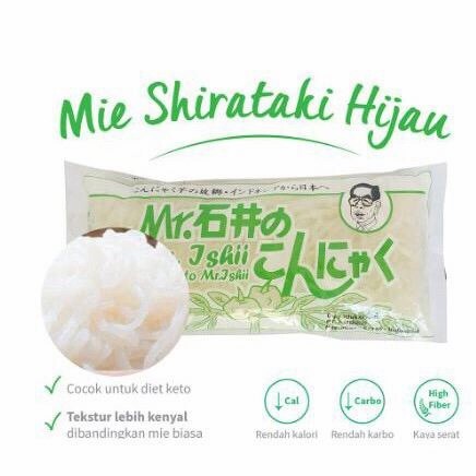 

soun-bihun- mie shirataki hijau biru mr ishii diet keto 200 gram mie basah -bihun-soun.