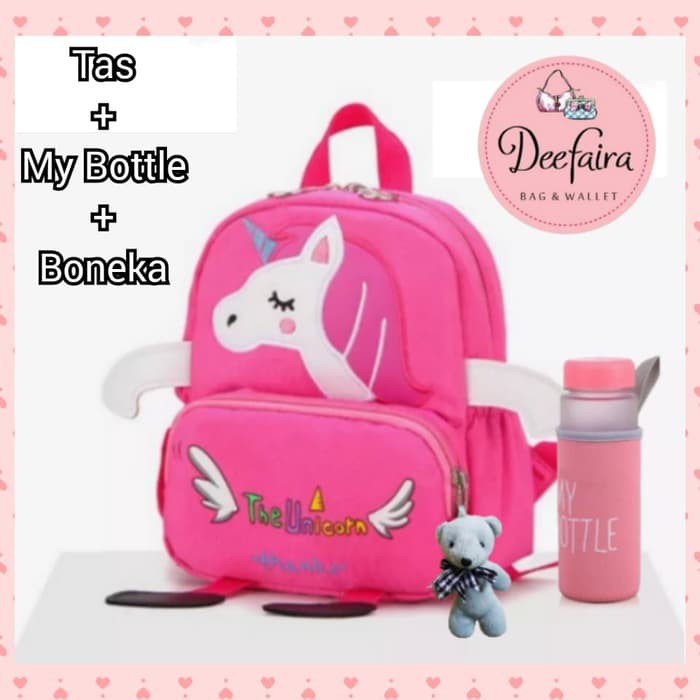 Girl Backpack Tas Ransel Anak Perempuan - Iac 365 Ori PG440  Perempuan Backpack Unicorn Set My Bott
