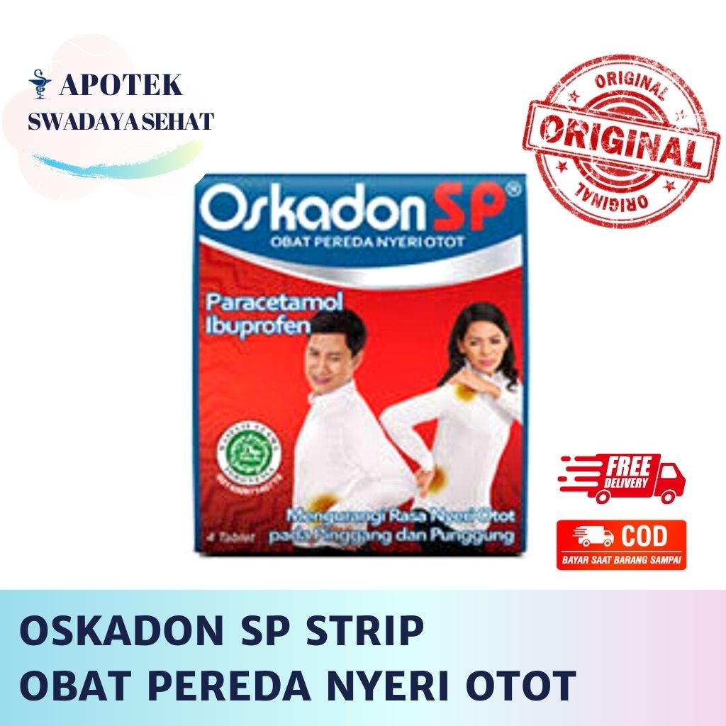 OSKADON SP Strip 4 Tablet - Obat Pereda Nyeri Otot Pegal Linu