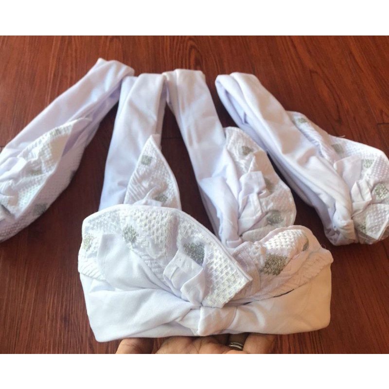 Udeng putih Bordir ikat kepala Khas Bali pria