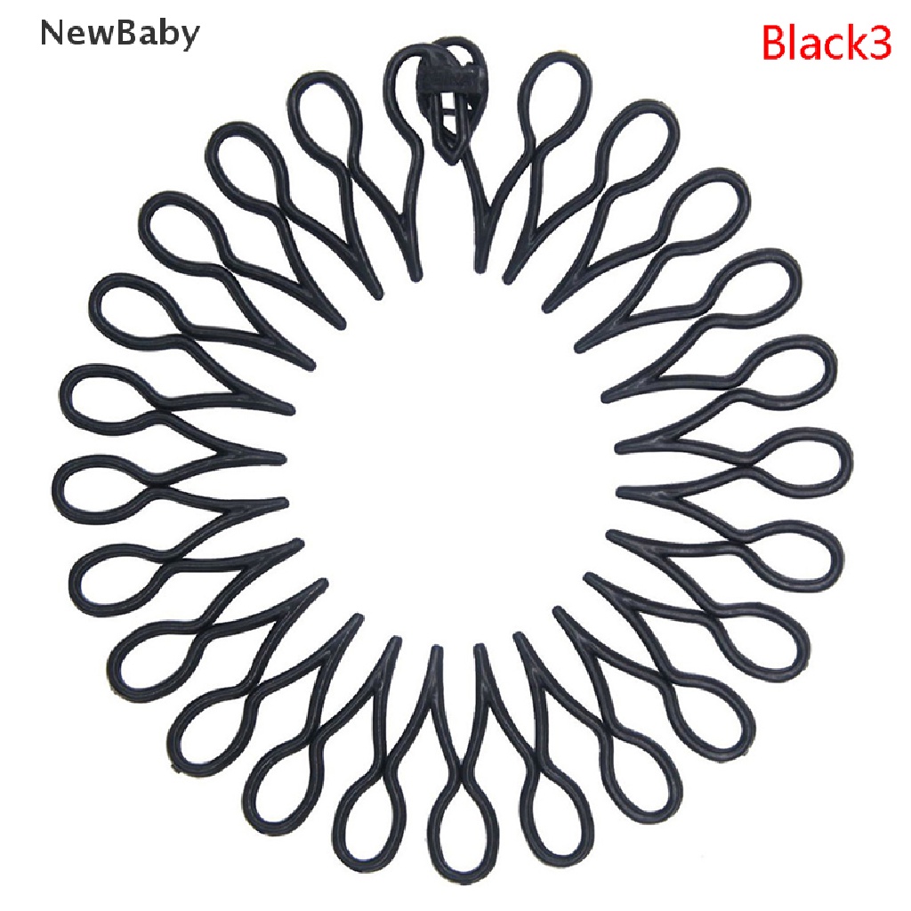 Newbaby Bandana Rambut Bahan Plastik Desain Gigi Sirkam Flexible Elastis Untuk Wanita