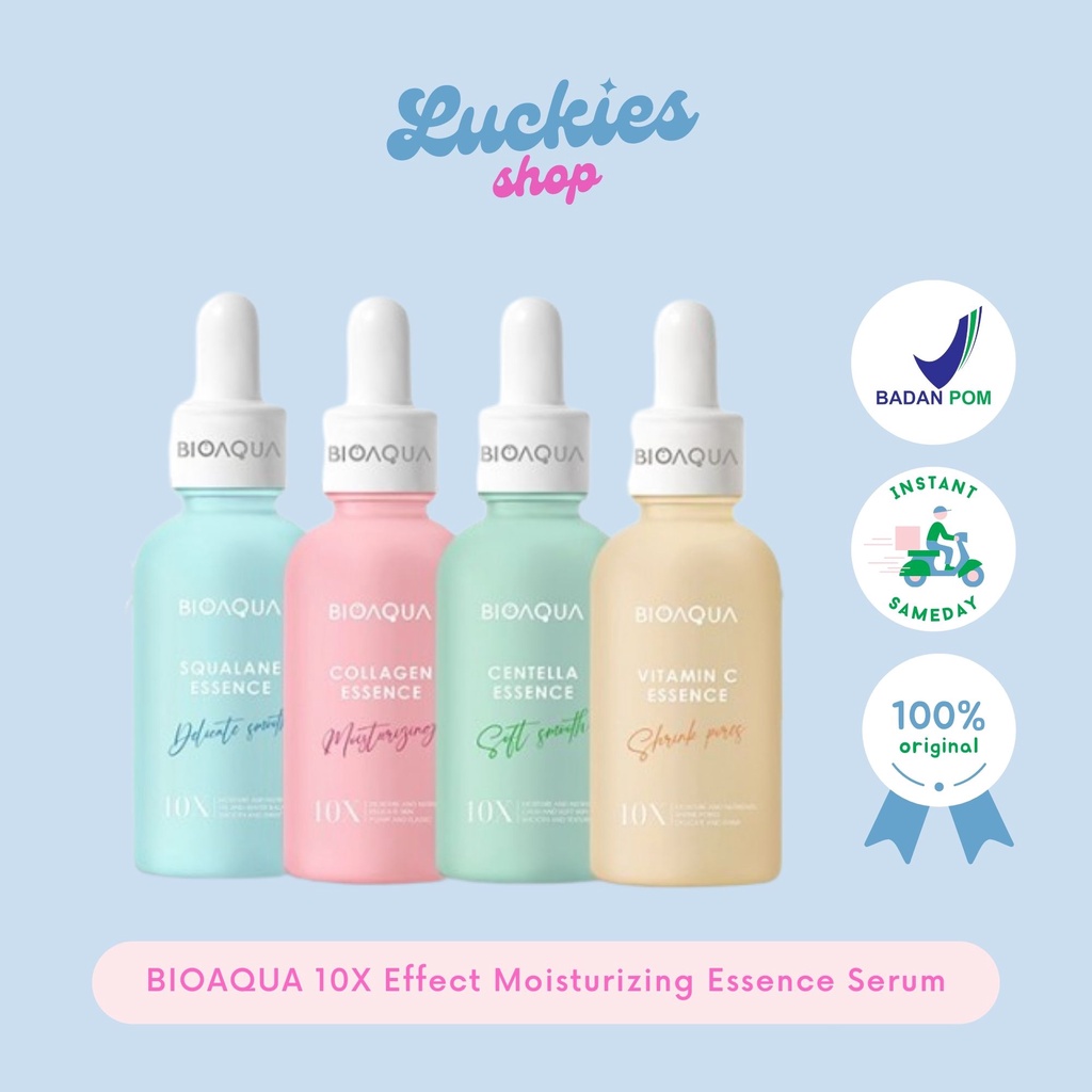 BPOM BIOAQUA 10X Effect Pemutih wajah Moisturizing Essence Serum Repair Anti Aging Vitamin C Whitening Serum Bio Aqua Pencerah Wajah