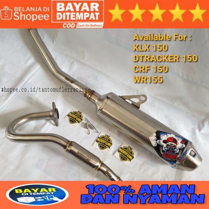 KNALPOT NORIFUMI BADBOY FOR KLX, CRF, DTRACKER, WR155