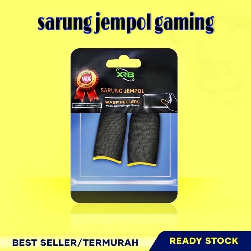 Sarung Jempol Game gaming Anti Keringat List Biru Kuning Merah PUBG ML FREEFIRE FF