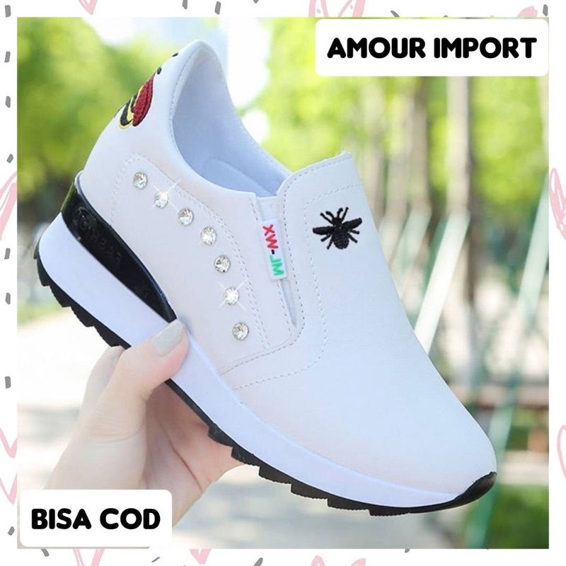 ( AMOUR ) Sepatu Wanita Wedges Import Fashion Korea A01