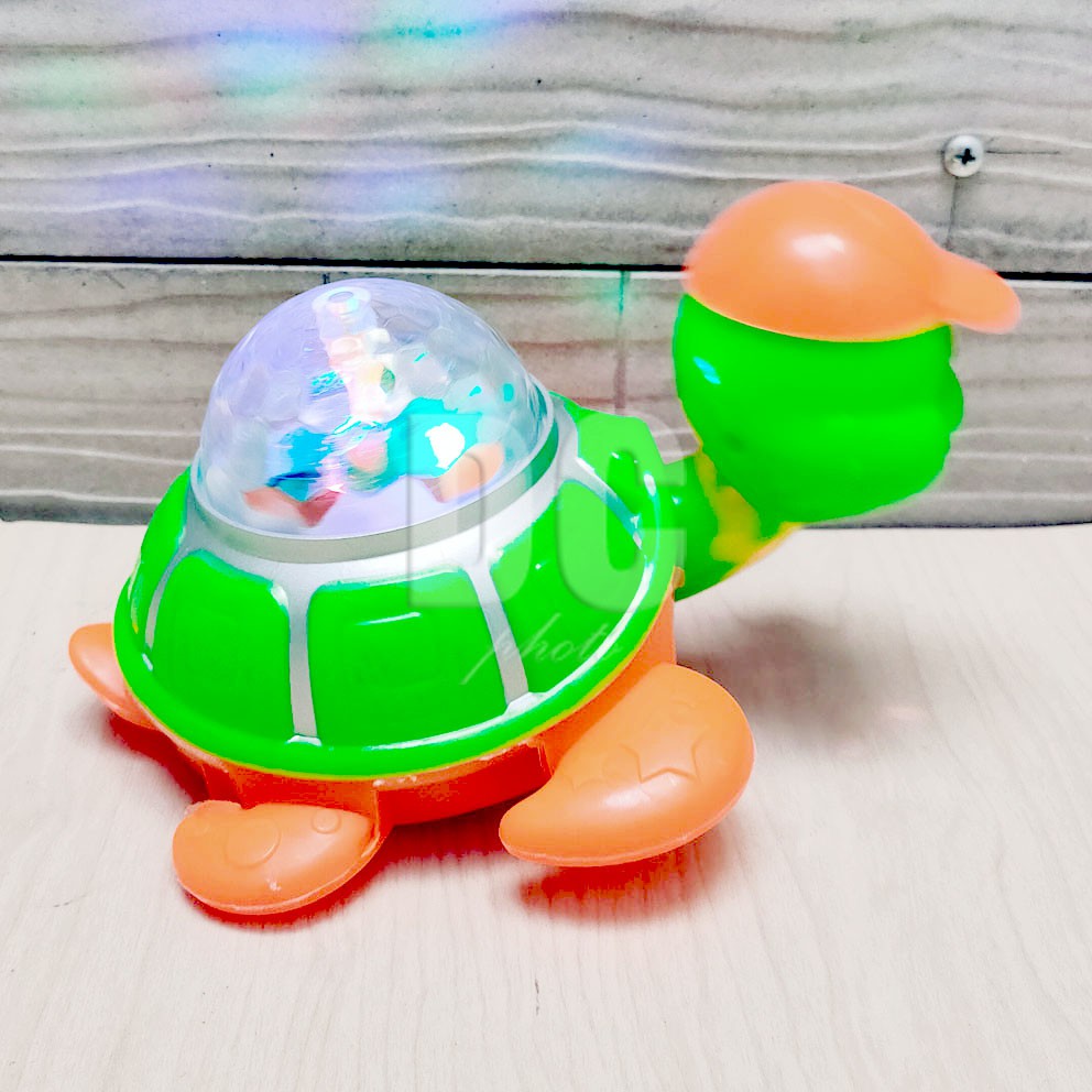 Funtastic Turtle Mainan Kura kura Bisa Berjalan Ada Lampu Disko &amp; Musik