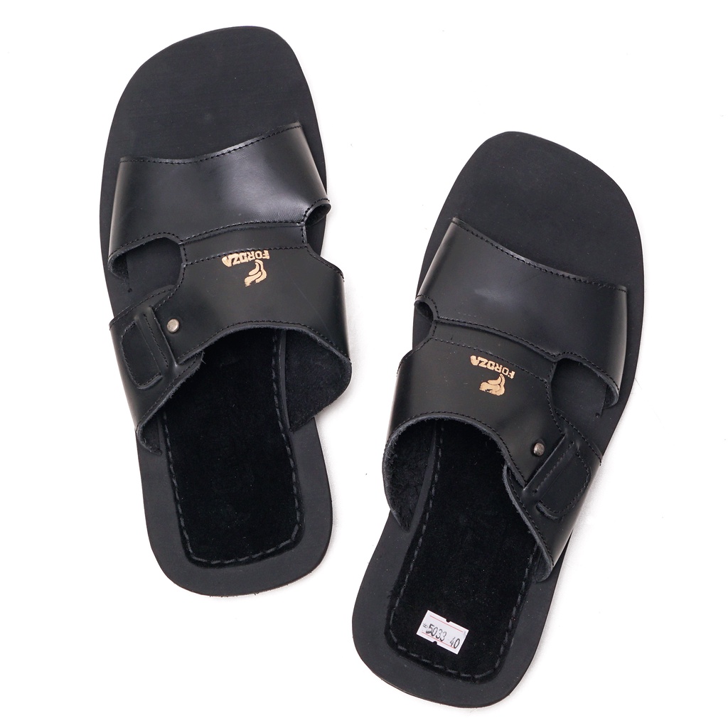 Sendal Slop Pria Casual Kulit Asli Sandal Kekinian Slide Fordza 5033