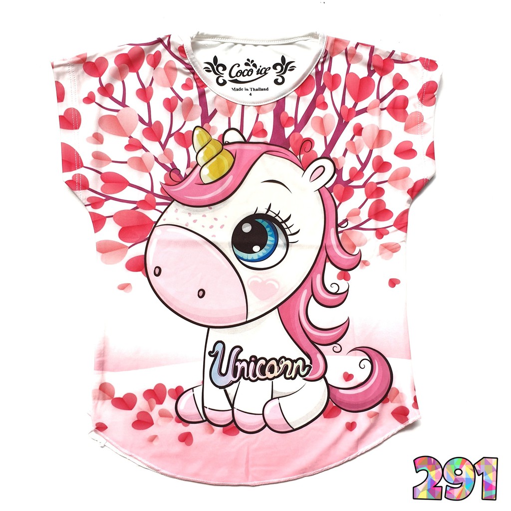 Coco Ice Kaos Anak Perempuan Unicorn