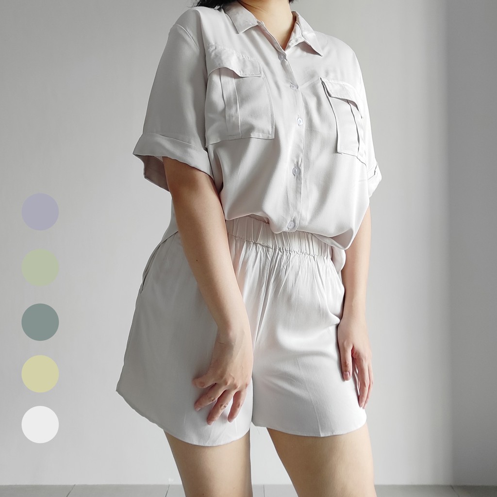 Cloud SET - Baju Korea Celana Pendek Setelan Stelan Baju Harian Piyama