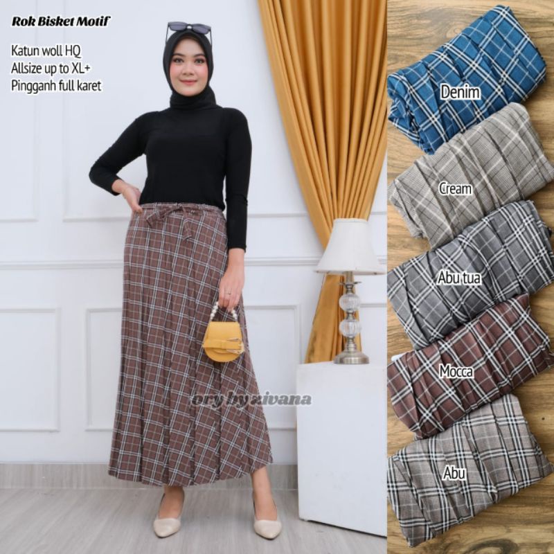 Rok WOOL Bisket/Plisket MOTIF PREMIUM //JF574