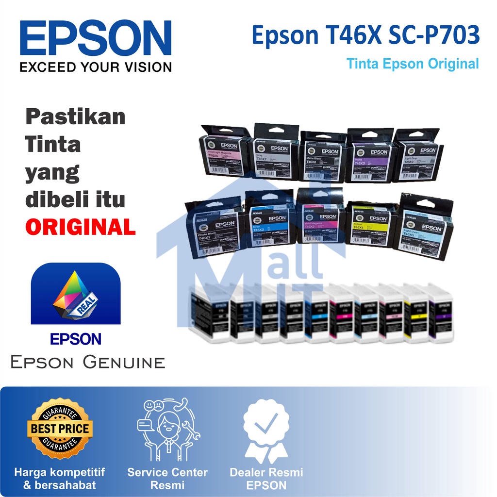 TINTA CATRIDGE EPSON SureColour SC-P703 T46X SERIES T46X1 - T46XD