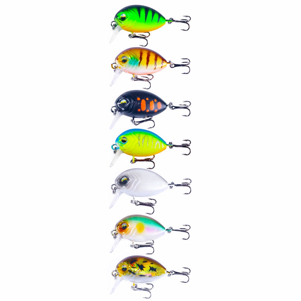 Hengjia 1PCS Umpan Pancing Mini Minnow Fishing Lure Wobblers 3.8g/5.5g/7.5g Umpan Keras Buatan Plastik Crankbait Jerkbait 3model Bass Baits Tackle