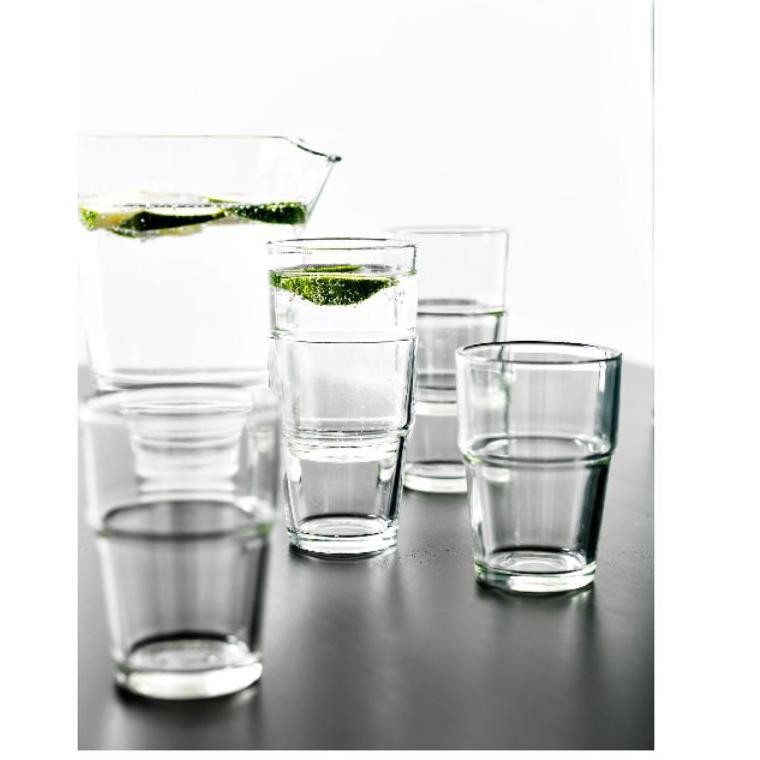 LANGSUNG KIRIM REKO IKEA GELAS KACA TEBAL BENING SET 6 PCS GELAS MINUM 0VA