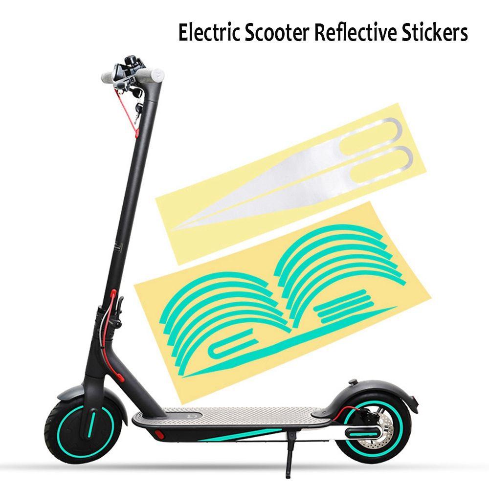 Chookyy Reflektif Styling Stiker Strip Peringatan Aksesoris Bagian Skuter Elektrik Skateboard Sticker