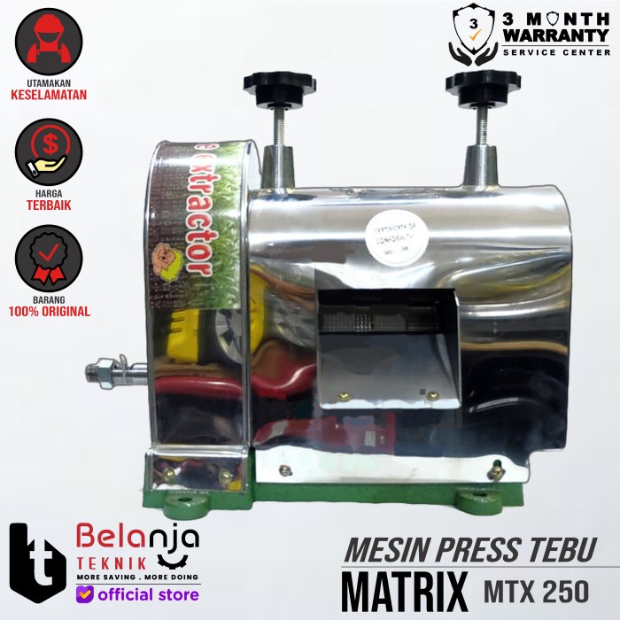 Pemotong MATRIX Mesin Press Tebu MTX 250 Giling Tebu Carlton Sugarcane Chrusher SP0579