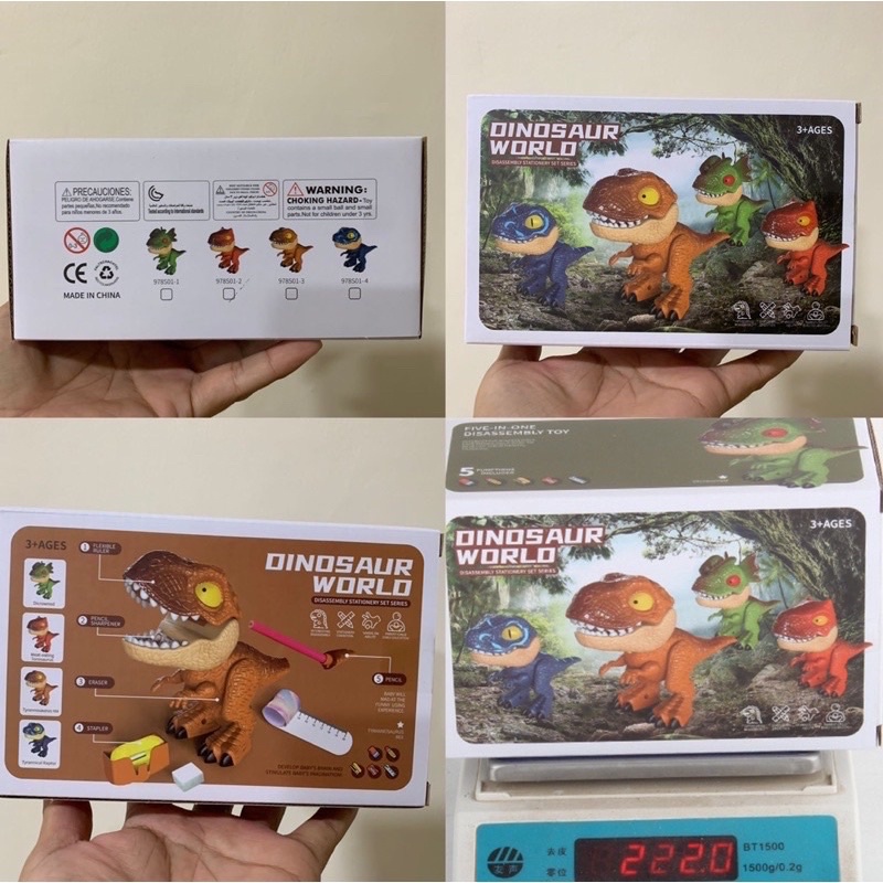 dinosaurus stationary set perlengkapan alat tulis tema dinosaurus fancy stationary set