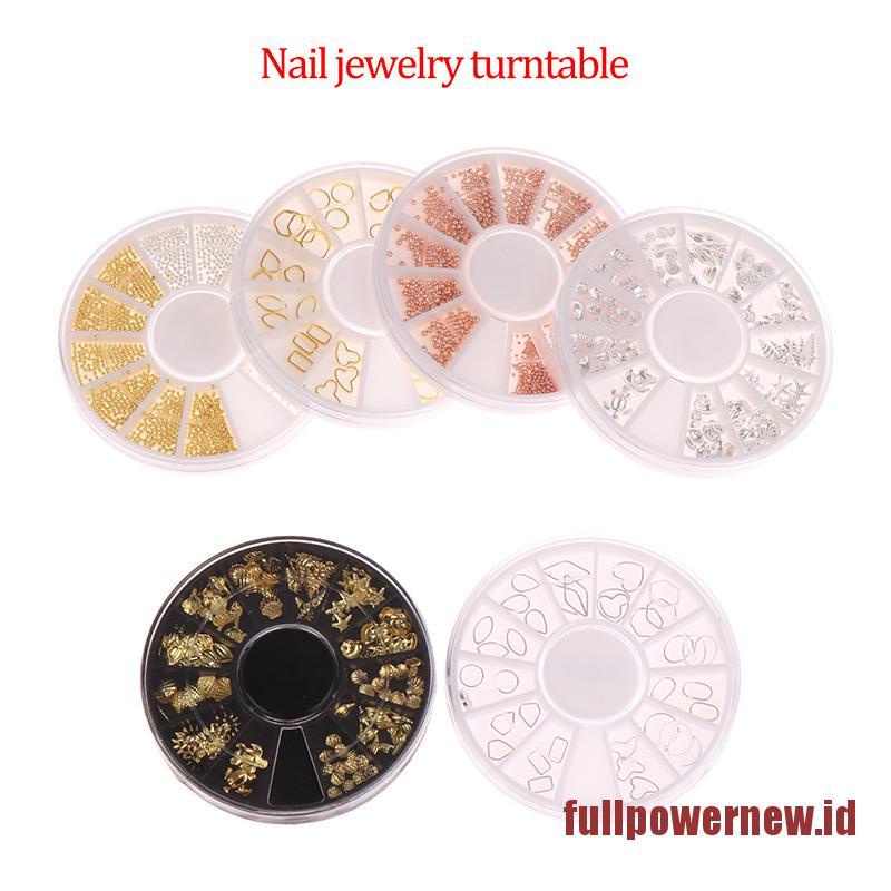 【COD】Gold Ocean Theme Metal Studs Sea Starfish Shell Turtle Flakes 3d Nail Art Decor