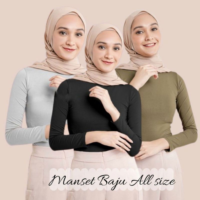 SyamilahHijab-Manset Baju Polos All Size Maks BB 70kg