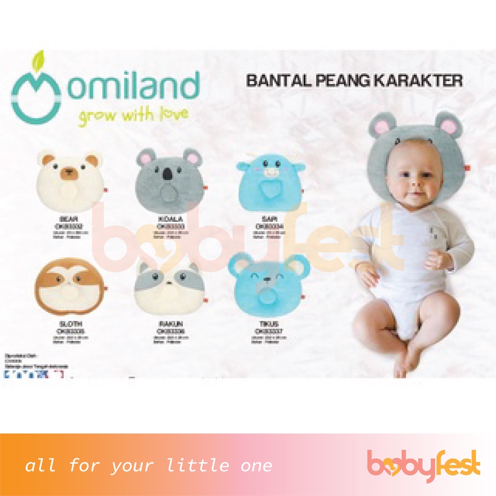 Omiland Bantal Bayi Peang Karakter