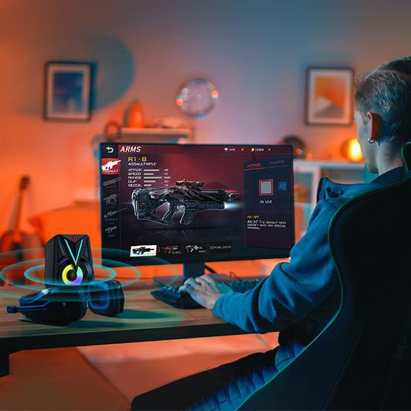 SPEAKER FLECO F07 KOMPUTER MINI SOUND &amp; SPEAKER KOMPUTER GAMEN GS1 &amp; GS5 MULTIMEDIA SPEAKER