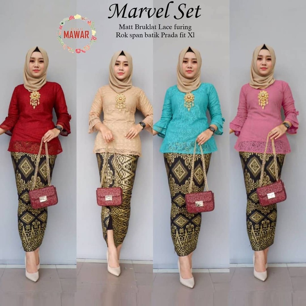 Bayar Di Tempat Model Baju Gamis Batik Kombinasi Kain Polos Rnb Marvel