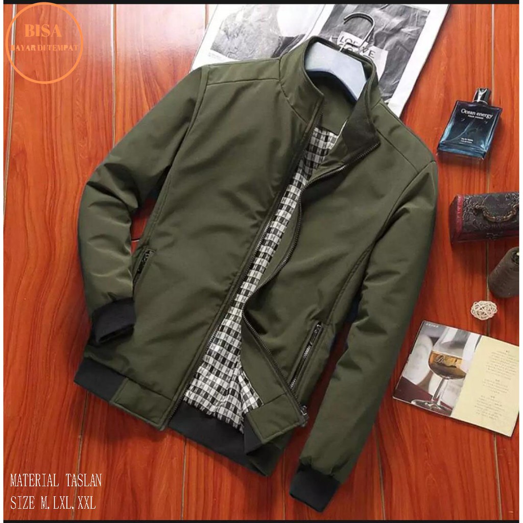 Jaket Harrington Pria Jaket Kantor Terbaru Anti Air