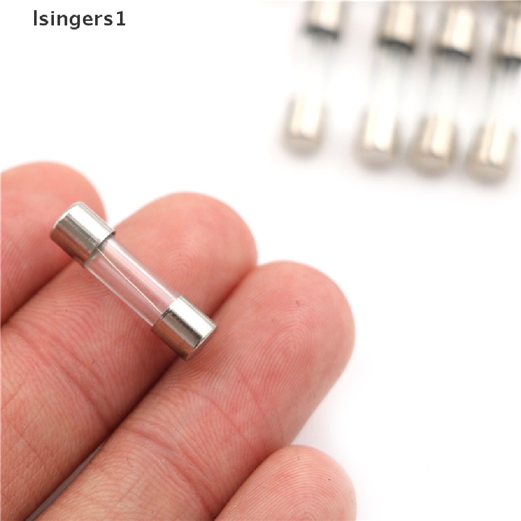 (lsingers1) 10pcs Sekring Tabung Kaca 5mm x 20mm 1.6A T1.6A 250V 1.6amp