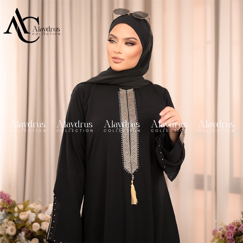 New Abaya Gamis Maxi Dress Arab Saudi Bordir Zephy Turki Umroh Dubai Turkey India Wanita Hitamjo Haidy