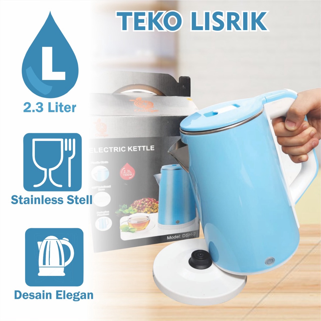 [COD] TEKO MODIS KETTLE LISTRIK DSH-2 2.3 LITER TEKO PEMANAS AIR ELEKTRIK