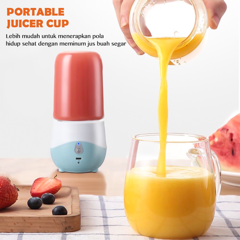 [SHIYAN] Blender Jus Portable / Blender Juicer Cup USB Rechargeable / Juicer Mini Electric Belender