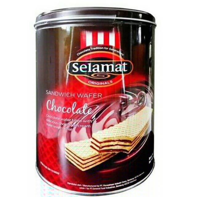 Selamat wafer chocolate kaleng 750gr