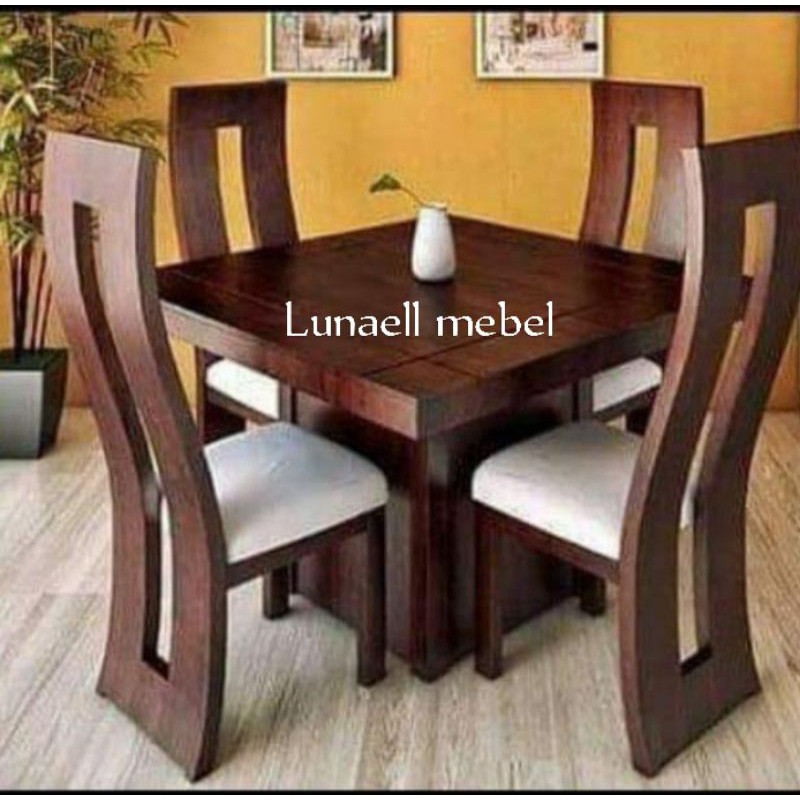 Meja makan 4 kursi jati jepara