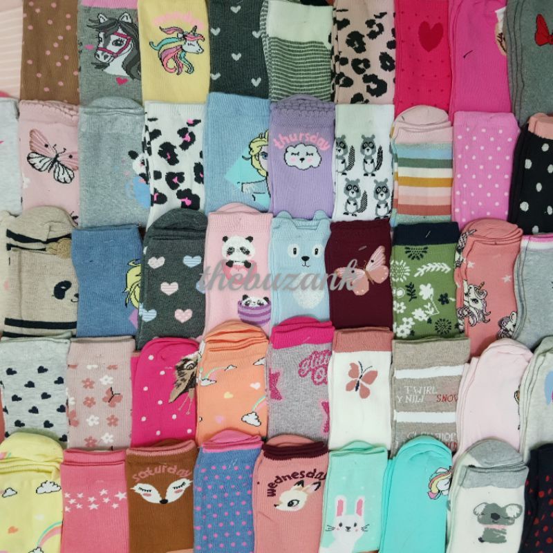 Kaos Kaki Anak Usia Baby, Paud TK SD motif Random Grosir 6-12 pasang