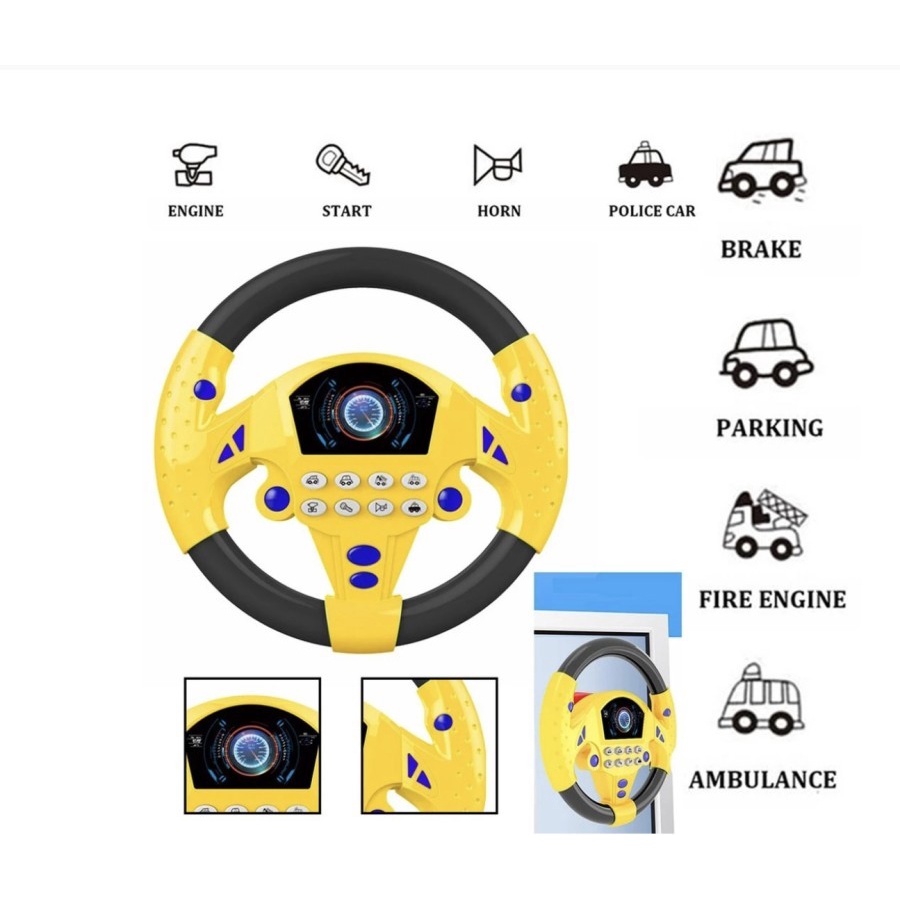 NA - STEERING WHEEL TOYS SOUND EFFECT - MAINAN ANAK SETIR MOBIL