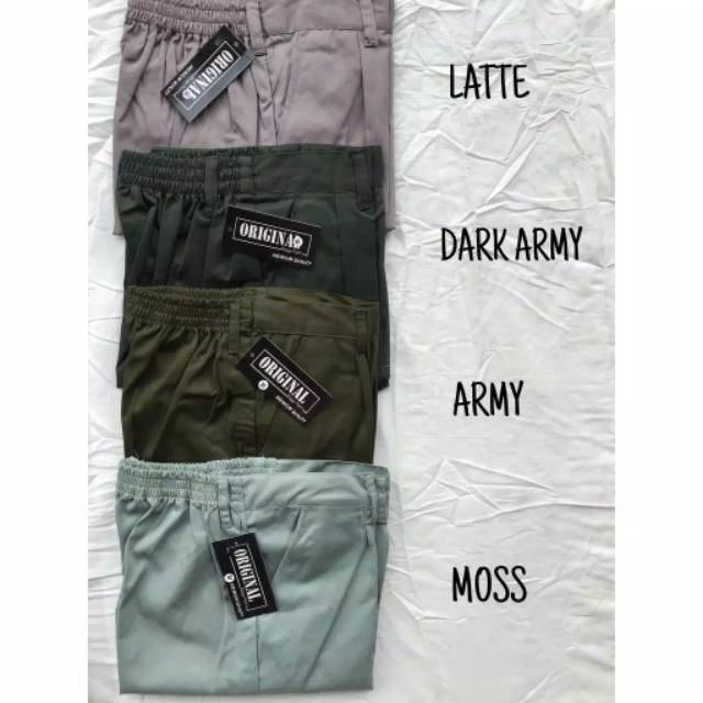 CELANA WANITA BAGGY PANTS Latte beige nude maroon ivory Dusty pink white moss Tamolivia BISA (COD)