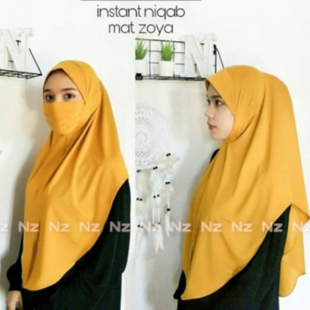 Hijab Instan Masker Jersey Premium Jilbab Instan Niqab Hijab Instan Masker Shopee Indonesia