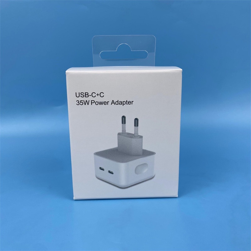 Adapter Charger PD Ganda 35W Kompatibel Dengan Tipe C / 35W Plug EU