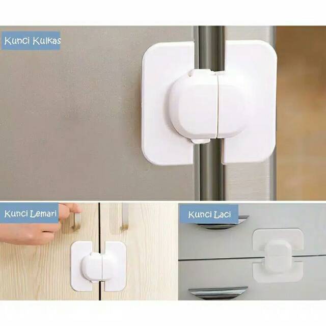 BK-003 Kunci Pengaman Pintu Lemari Es Kulkas Laci Anak Baby Safety Lock