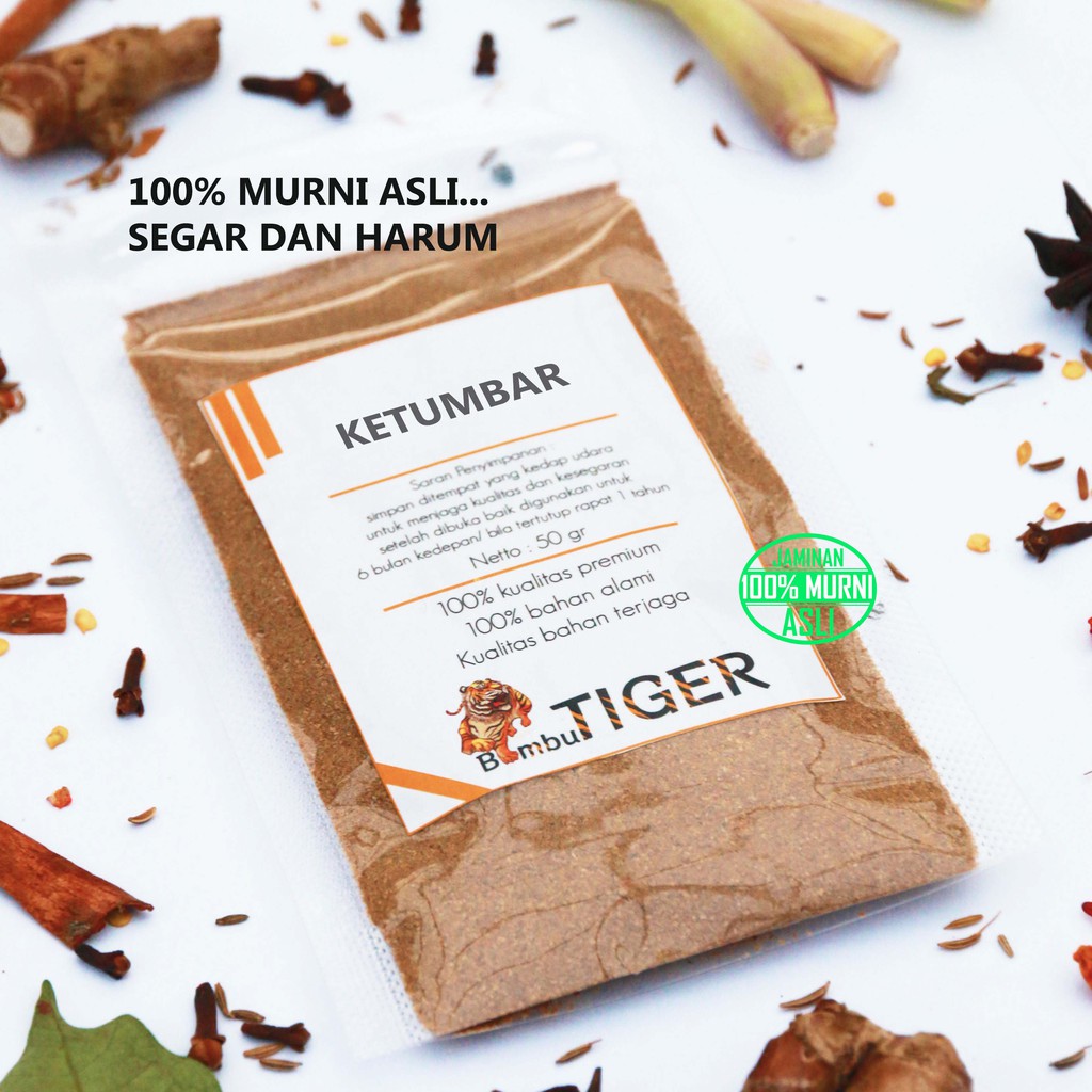 KETUMBAR BUBUK - Ground Coriander Powder / Kualitas Murni / BumbuTiger