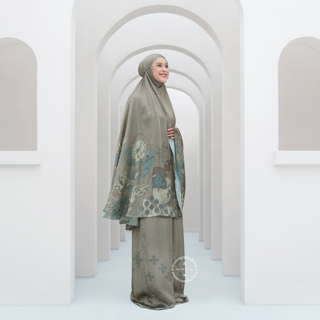 Mukena Travel Printing Miraya Royale Olive