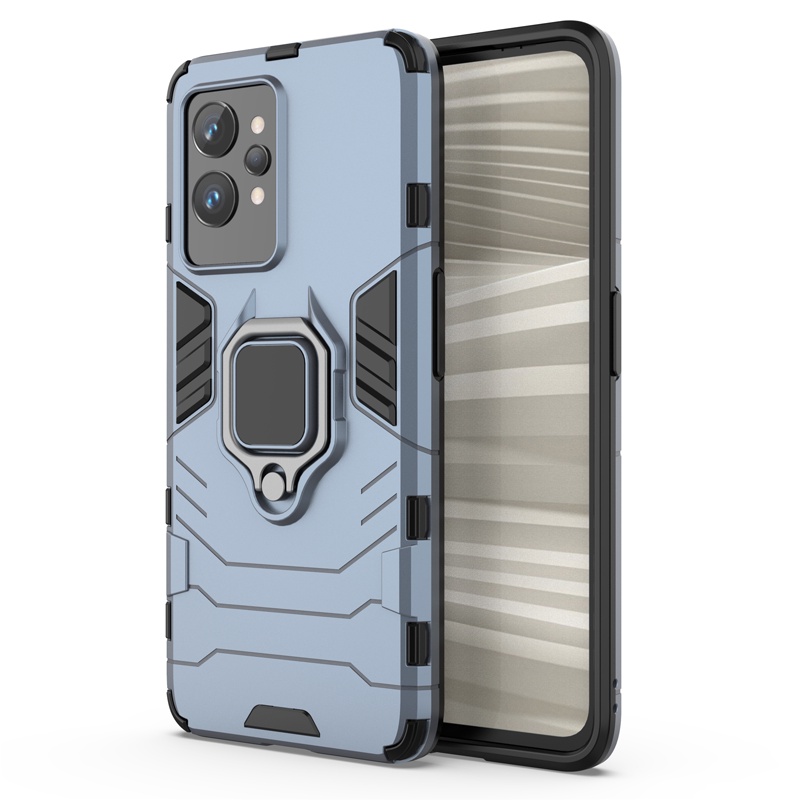 Casing Armor Shockproof + Stand Holder Magnetik Untuk Realme GT Neo 2 GT2 Pro GT Master