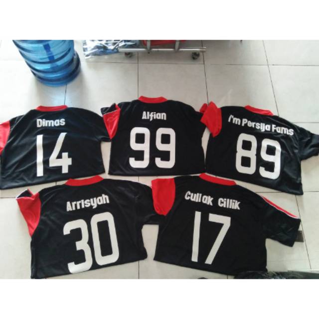 Sablon Nama + Nomor Punggung Polyflex