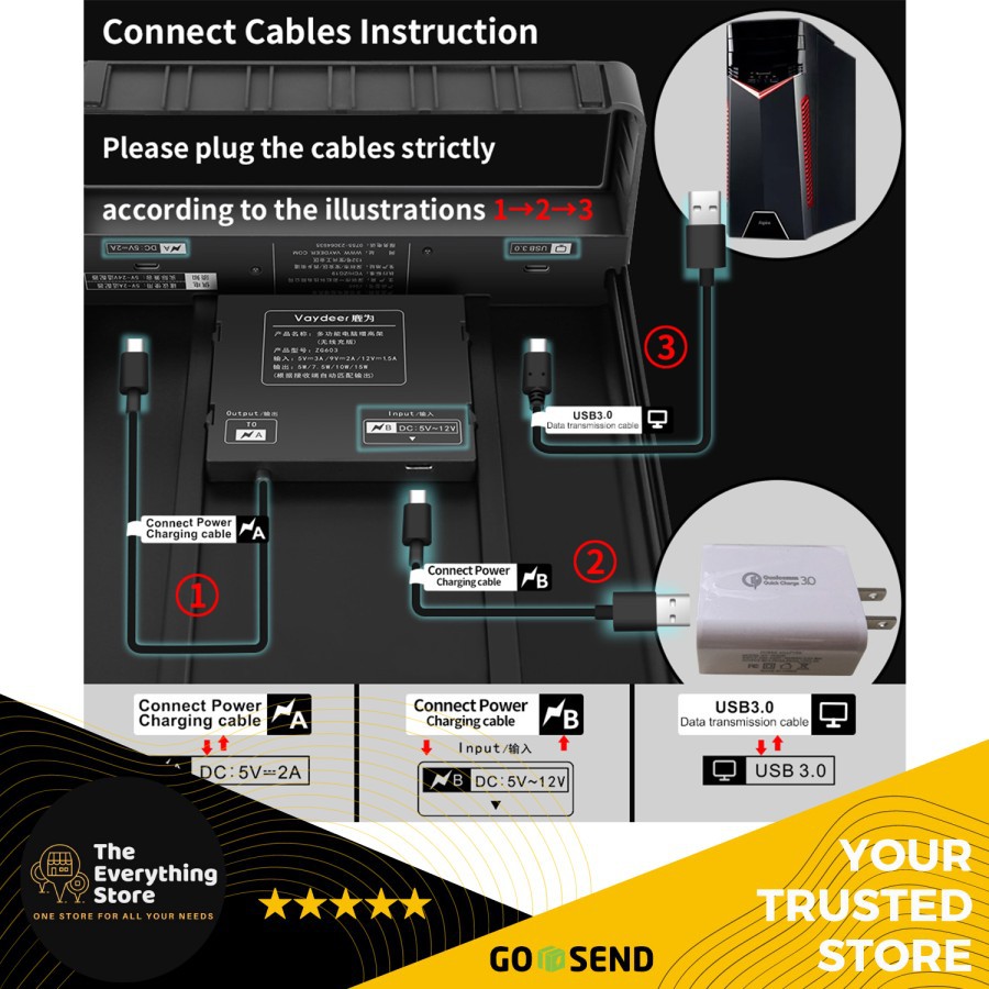 Stand table monitor with wireless charger PREMIUM