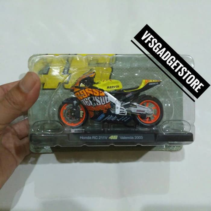 Diecast New Ray Vespa - Diecast Motogp - Diecast Ducati Diecast Valentino Rossi Skala 1:18 Leo