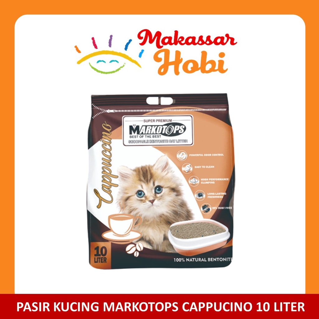 Pasir Kucing Gumpal Wangi MARKOTOPS Markotop 10L 10 L Liter 10liter