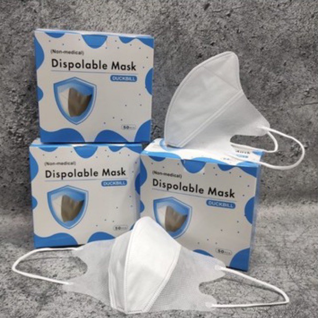 masker duckbill,masker putih