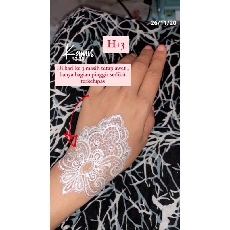 [CAIR] ROSELLA WHITE HENNA CONE 15gr Waterproff tahan gesek