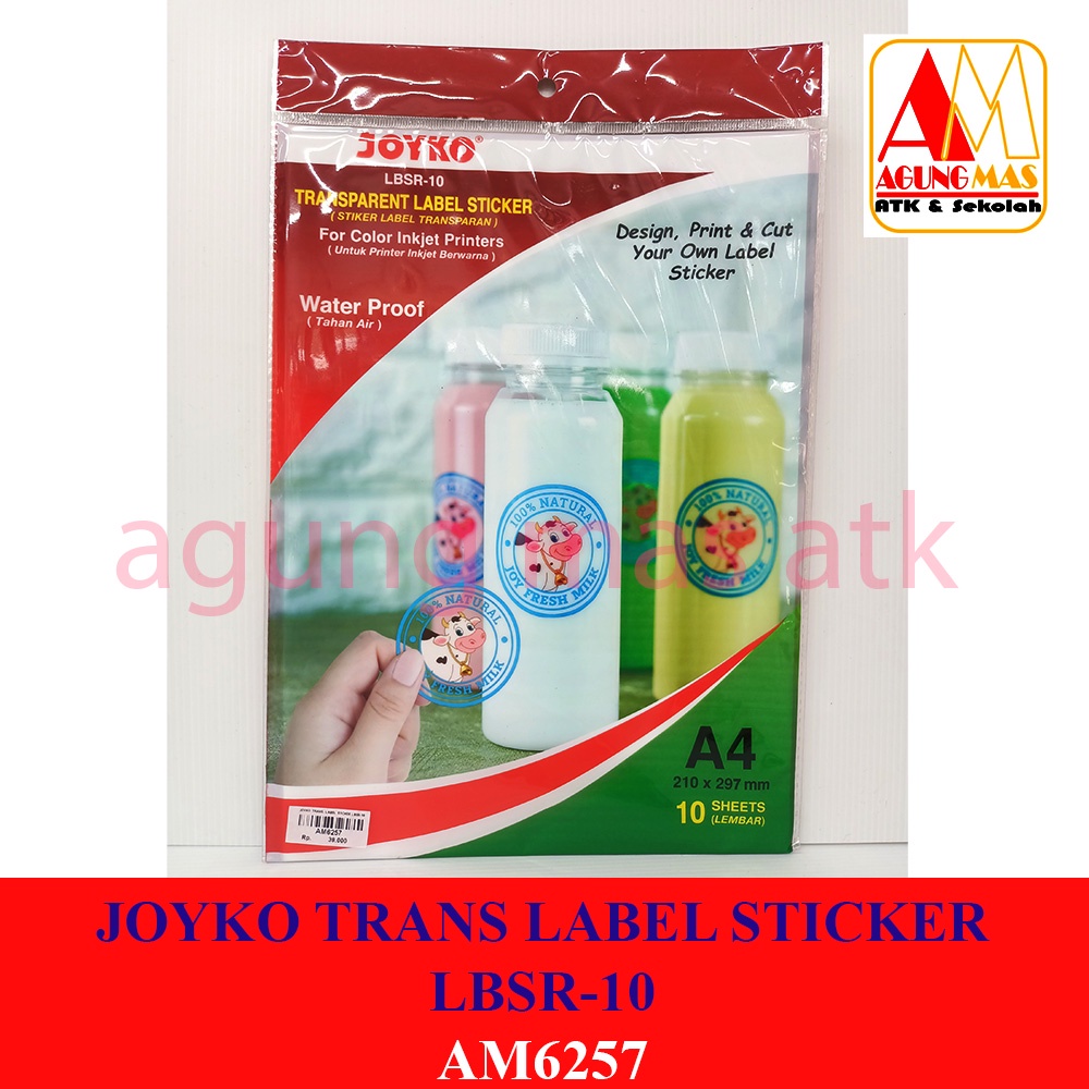 

JOYKO TRANSPARANT LABEL STICKER LBSR-10