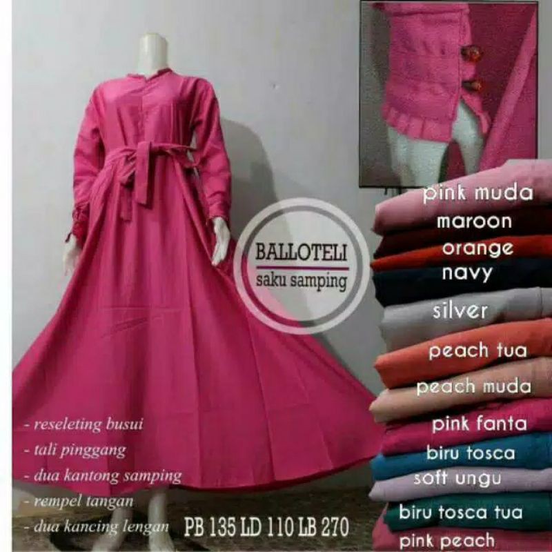 GAMIS POLOS WOLLYCREPE/GAMIS TERBARU